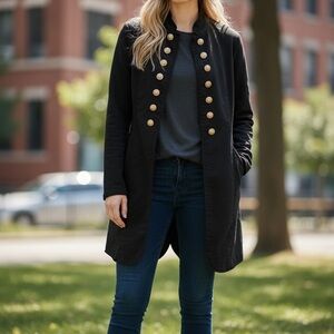 Porter Collective Alchemy Women's Black Military Style jacket size Large